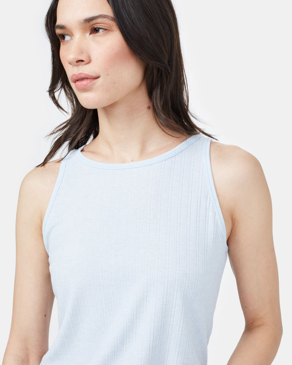 Ribbed High Neck Tank