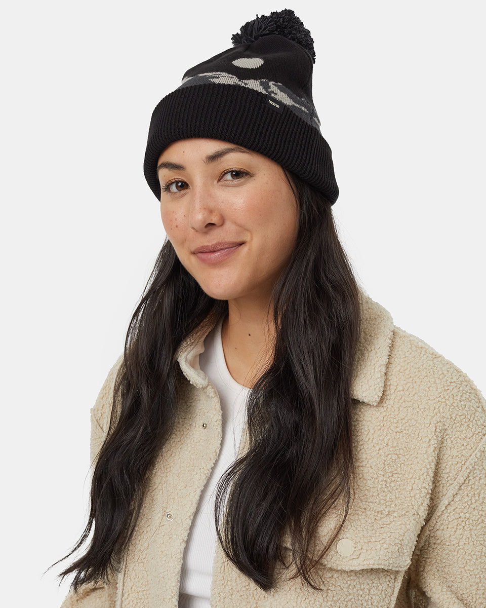 Mountain Scenic Pom Beanie