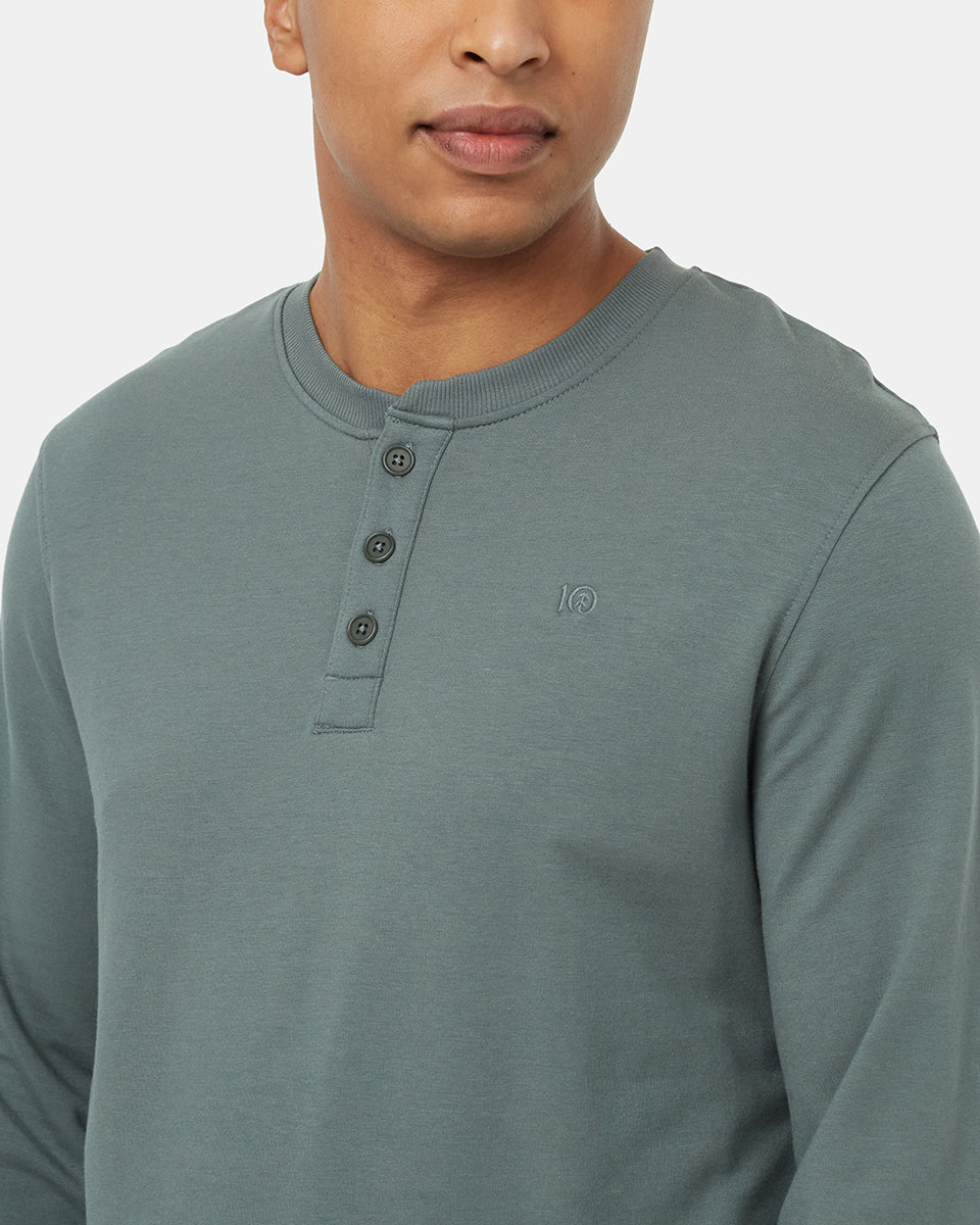 SoftTerry Light Placket Crew