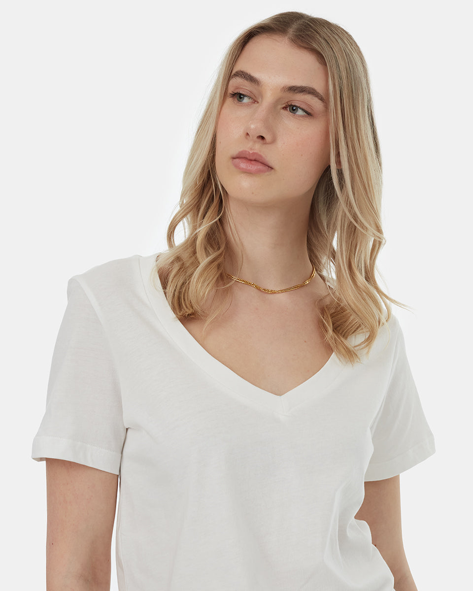 Regenerative Cotton V-Neck T-Shirt