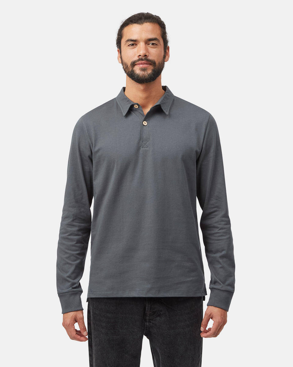 Recycled Cotton Polo Longsleeve