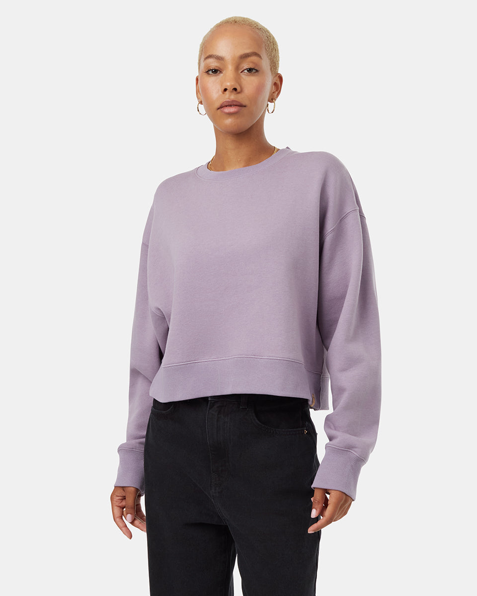 TreeFleece Oversized Cropped Crew